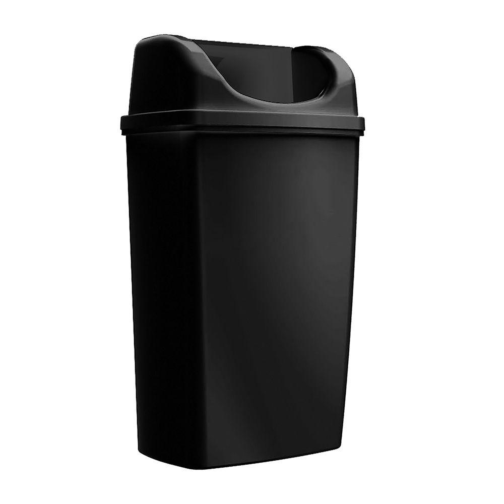 Корзина для сміття навісна з кришкою. RULOPAK 25 літрів, чорна.